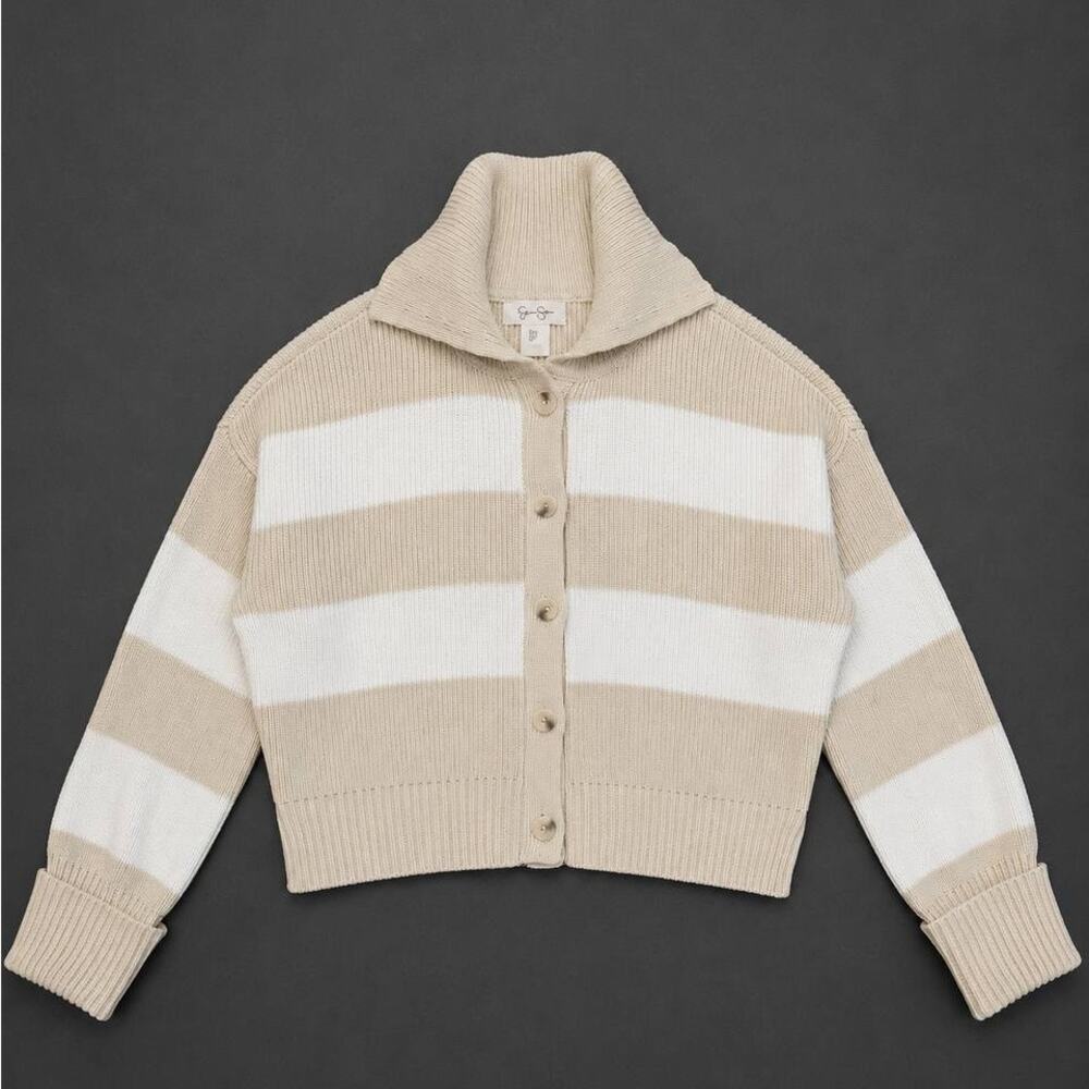 Jessica Simpson Striped Knit Cardigan Sweater